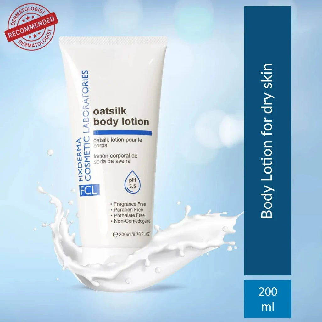 4% Shea Butter + 1.5% Linoleic Acid For Psoriasis, Keratosis Pilaris, Atopic Dermatitis Itchy Dry Skin FCL Oatsilk Body Lotion
