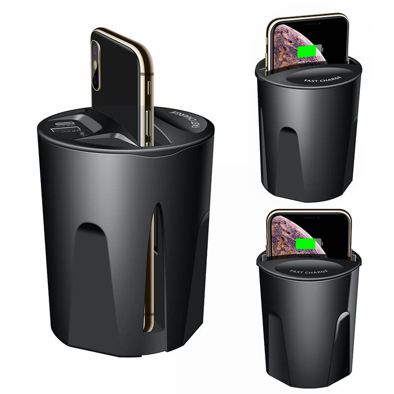 Fast Wireless Charger Cup For Car (10W/ WPC Qi Standard)