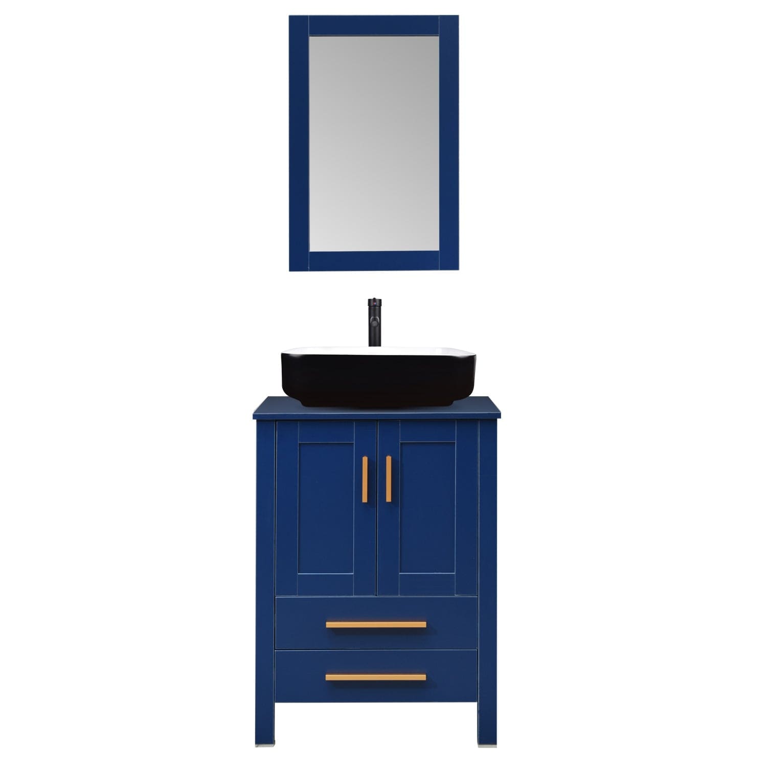 Blue Bathroom Vanity Sink Set With Mirror BV1010-BU