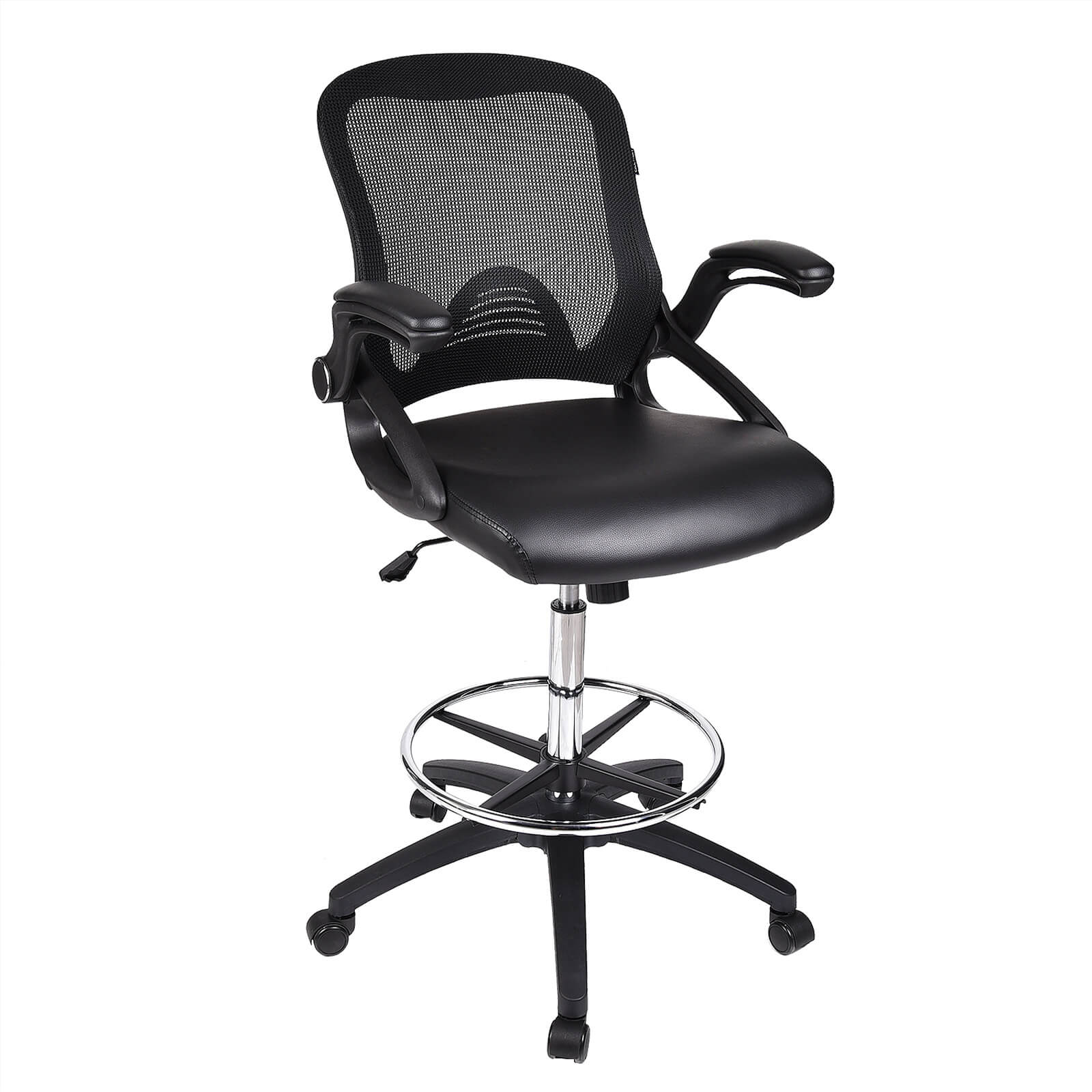 Drafting Chair with Flip-up Armrests and Adjustable Height OC09