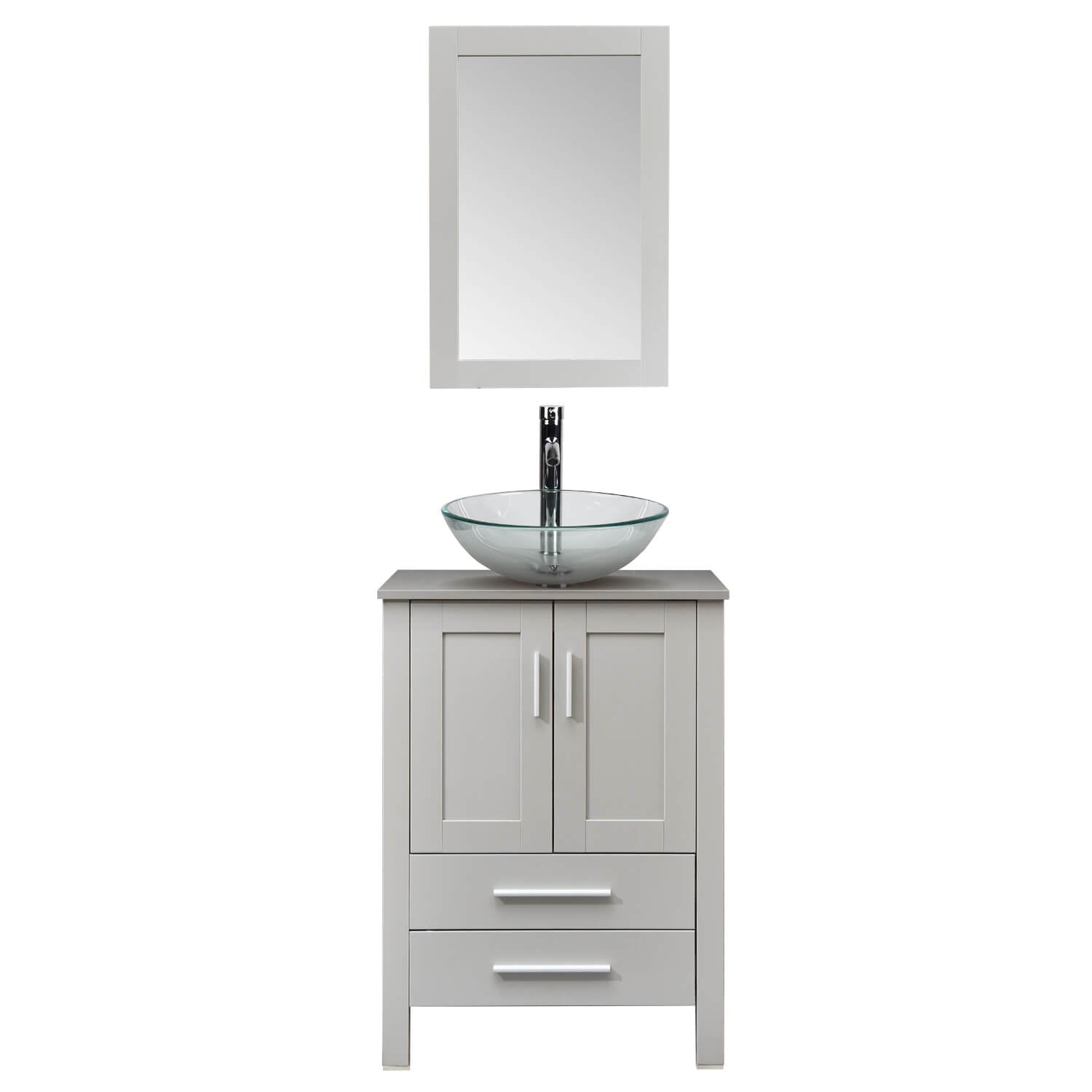 Gray Wood Bathroom Cabinet Combo Set BV1010-GY