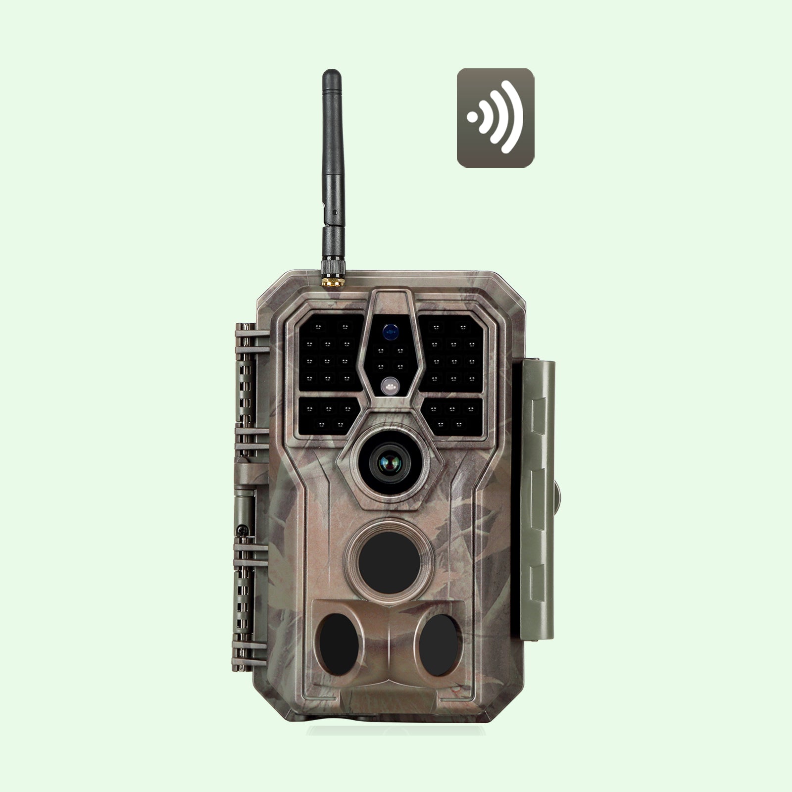 Wireless Bluetooth WildlifeTrail Camera with Night Vision Motion Activated 32MP 1296P Waterproof Stealth Camouflage for Hunting, Home Security | A280W Brown