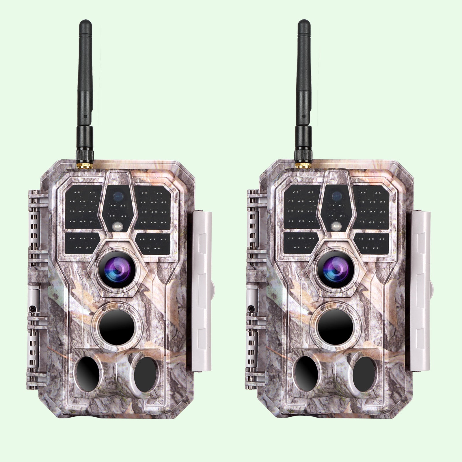 2-Pack Wireless Bluetooth WildlifeTrail Camera with Night Vision Motion Activated 32MP 1296P Waterproof for Hunting, Home Security | A280W