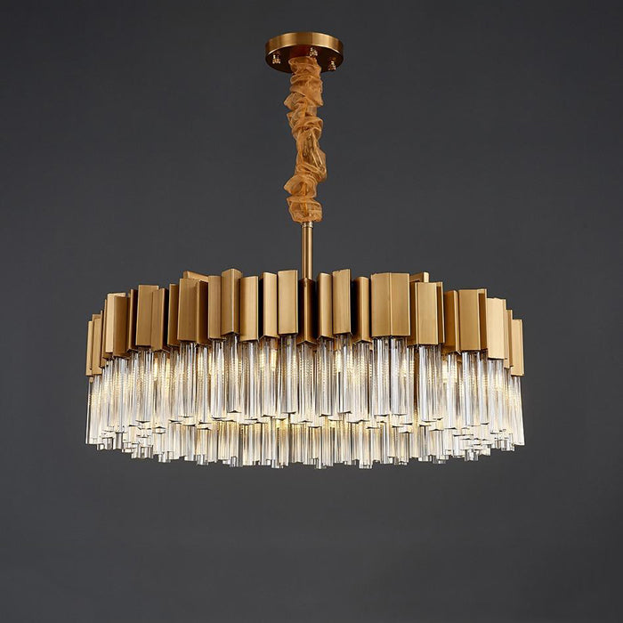 Florence Gold Modern Round Chandelier