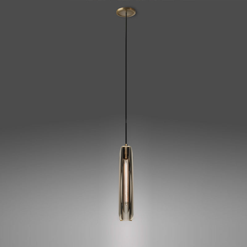 Prudence Smoky Grey Crystal Pendant Lights