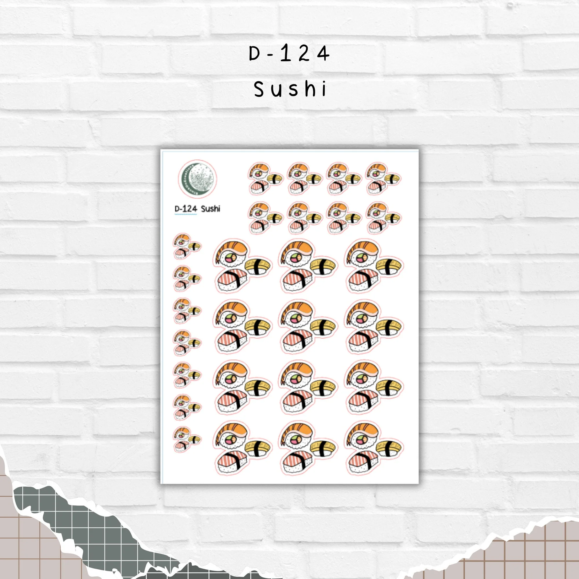 Sushi Decorative Stickers, Deco | D-124