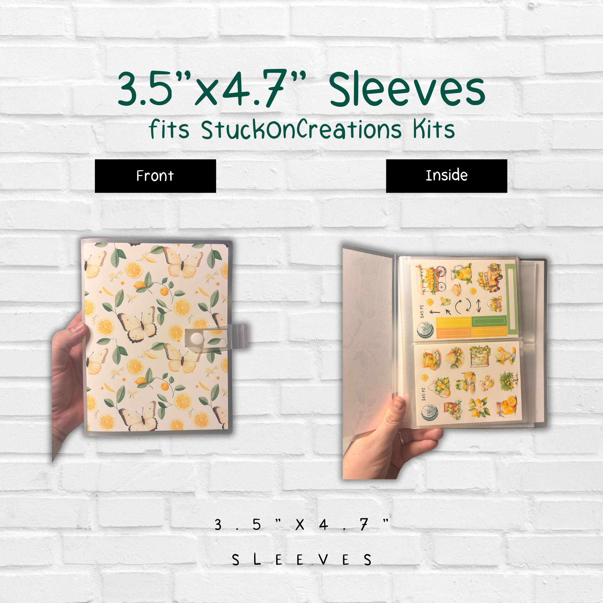 3.5"x4.7" Half Sleeve Sticker Albums | Lemons | StuckOnCreations