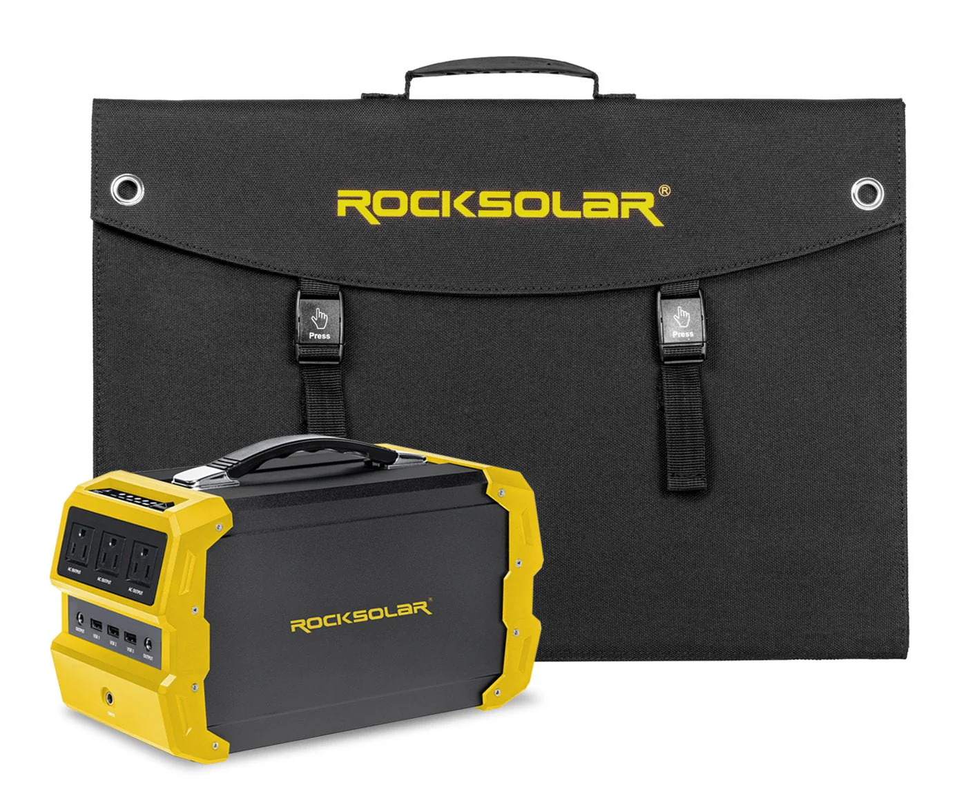 ROCKSOLAR Nomad Pro 400W 444Wh Portable Solar Generator Kit