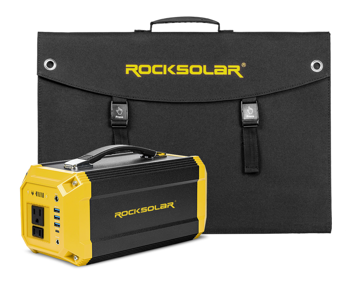 ROCKSOLAR Utility 300W 333Wh Portable Solar Generator Kit