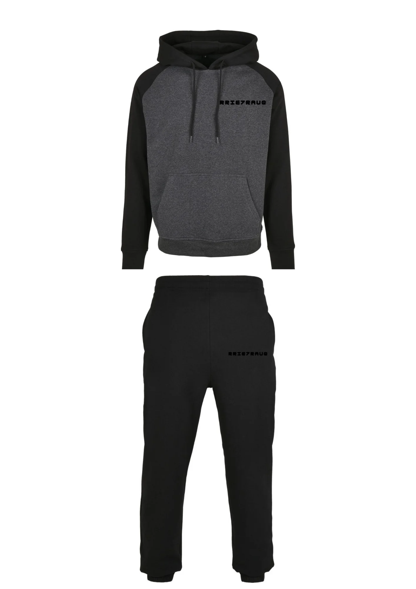 RRIE7RAUQ LOGO CHARCOAL BASIC TRACKSUIT