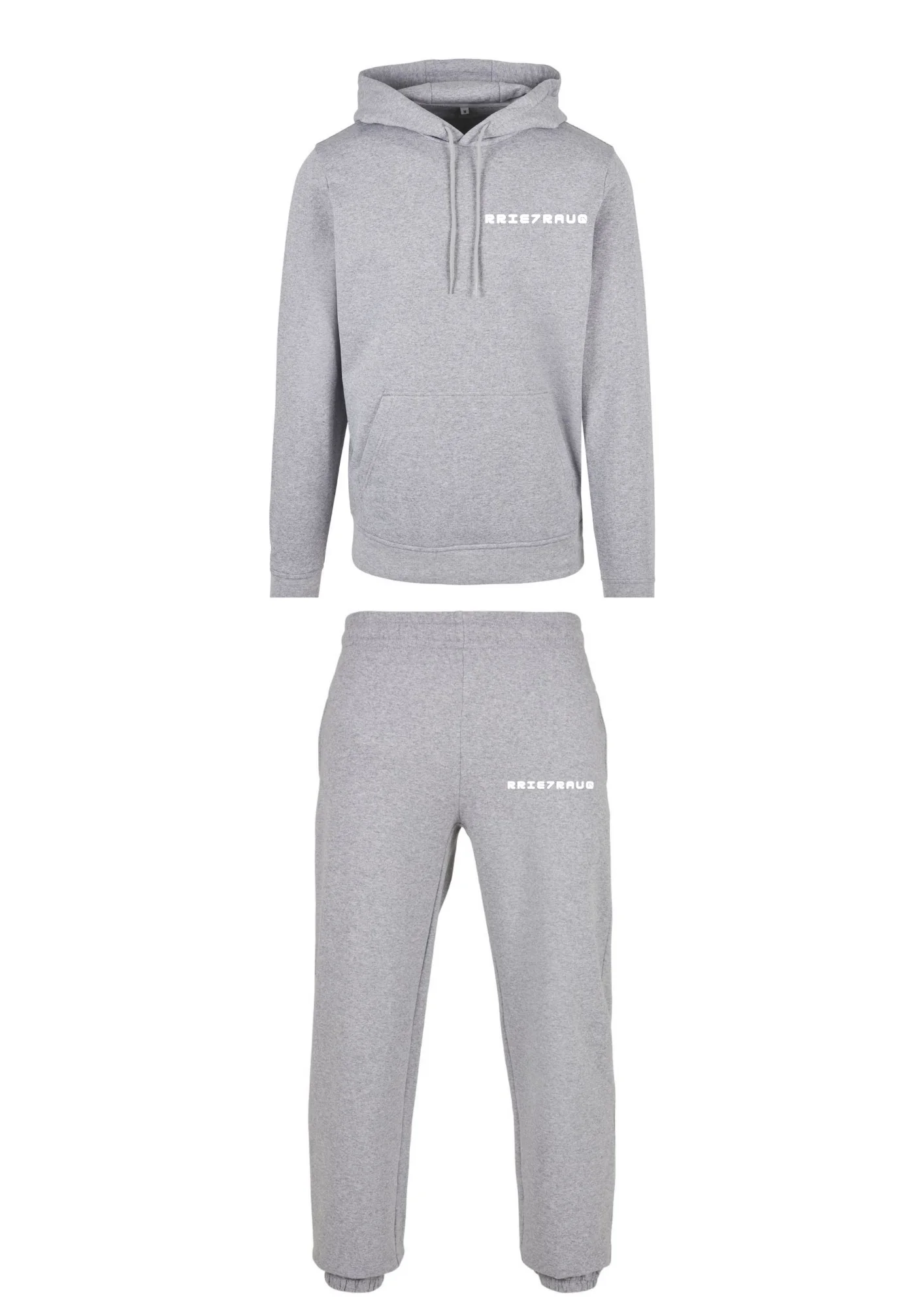 RRIE7RAUQ LOGO GREY GLACIER BASIC TRACKSUIT