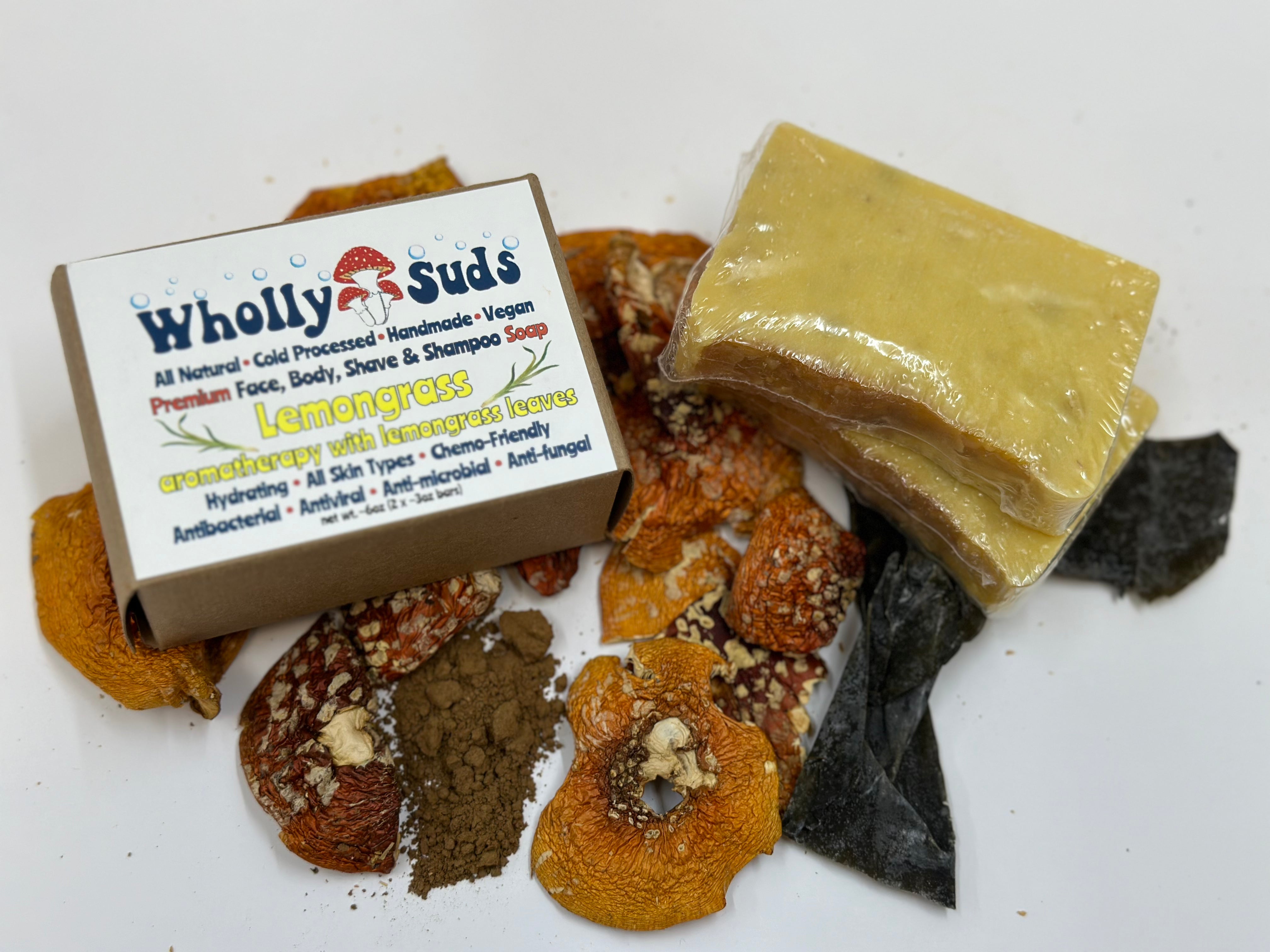 Lemongrass: Wholly Suds Artisan Soap (All Natural, Eco-Friendly, Chemical-Free)