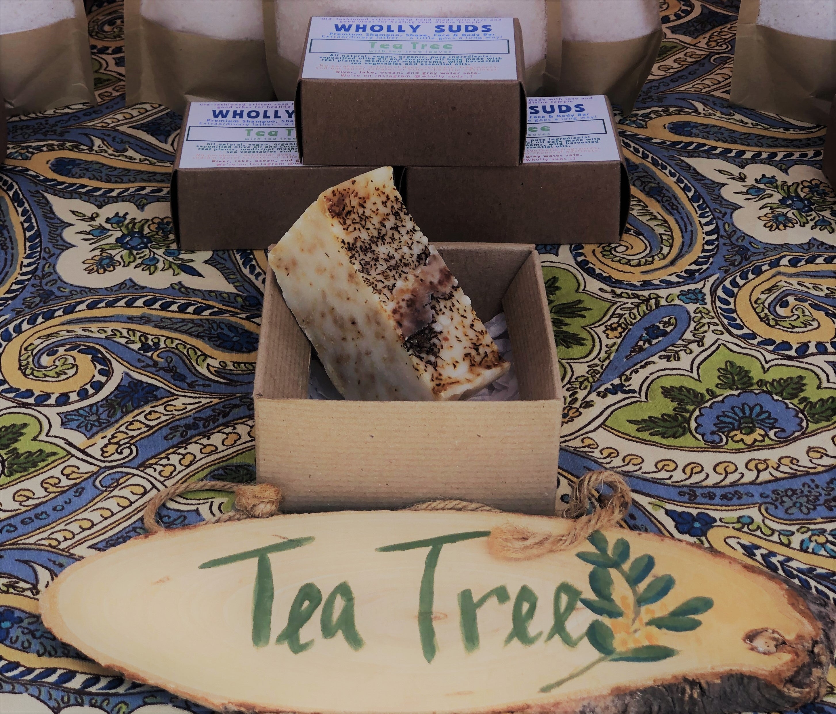 Tea Tree: Wholly Suds Artisan Soap (All Natural, Eco-Friendly, Chemical-Free)