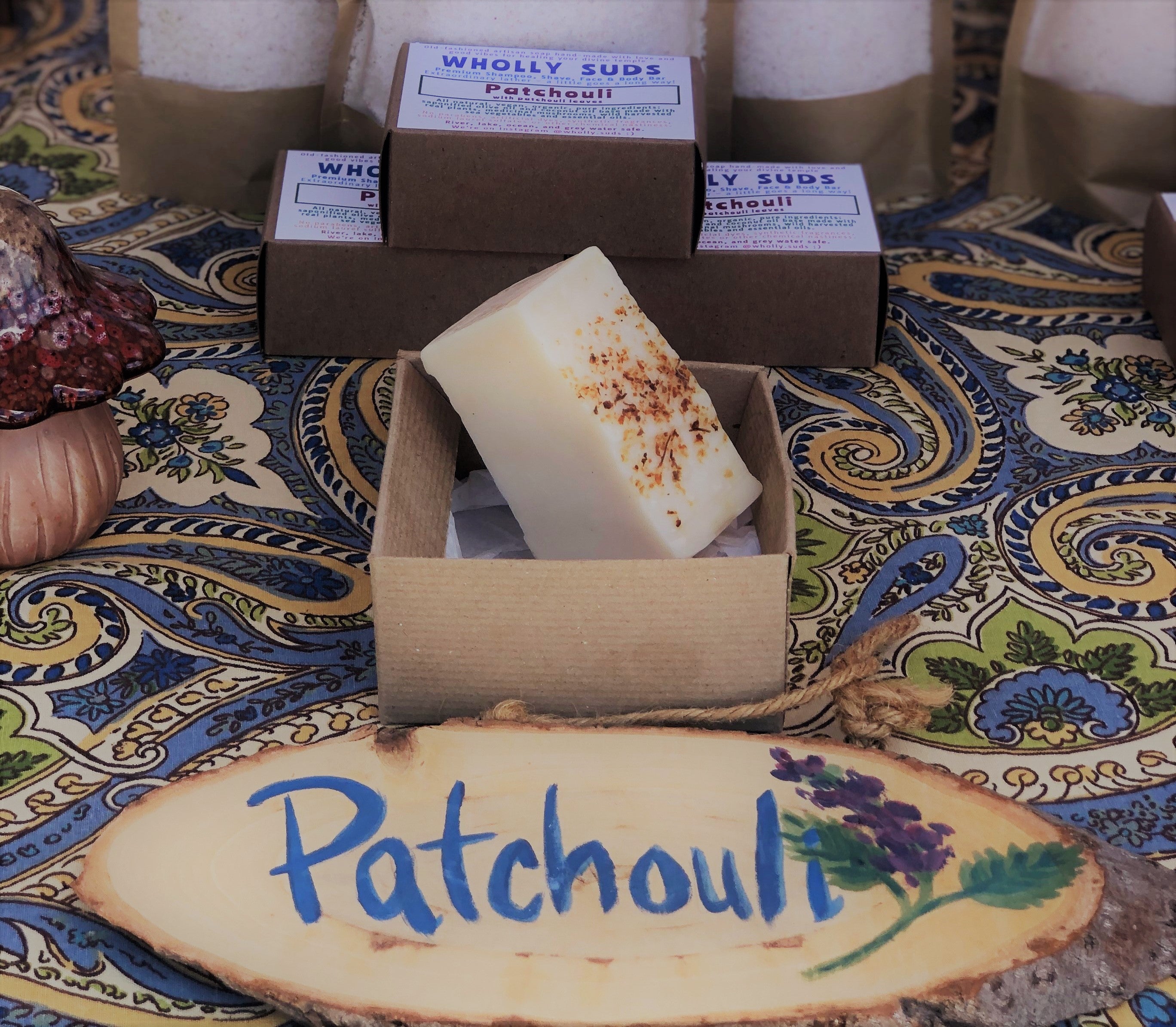 Patchouli: Wholly Suds Artisan Soap (All Natural, Eco-Friendly, Chemical-Free)