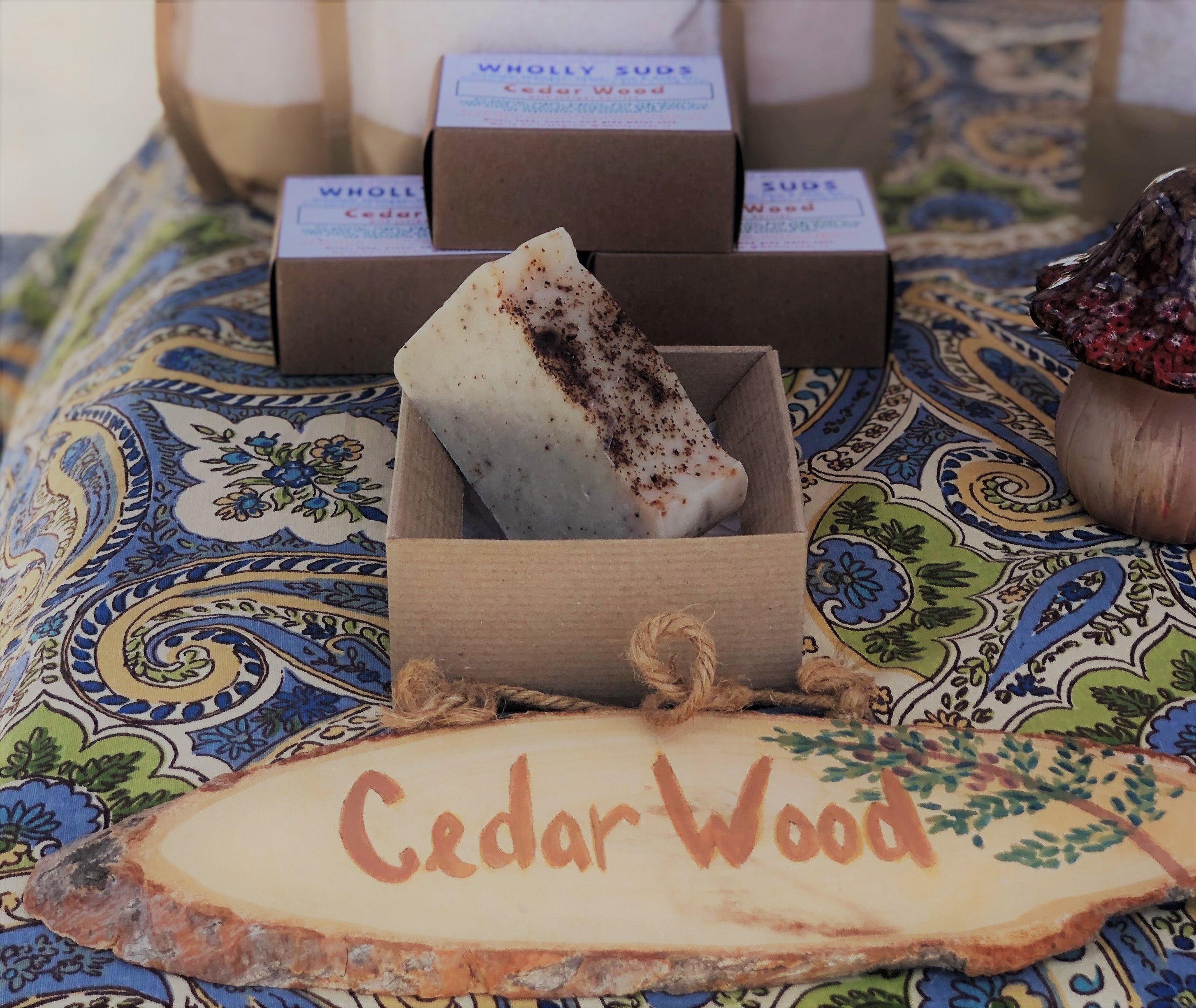 Cedarwood: Wholly Suds Artisan Soap (All Natural, Eco-Friendly, Chemical-Free)