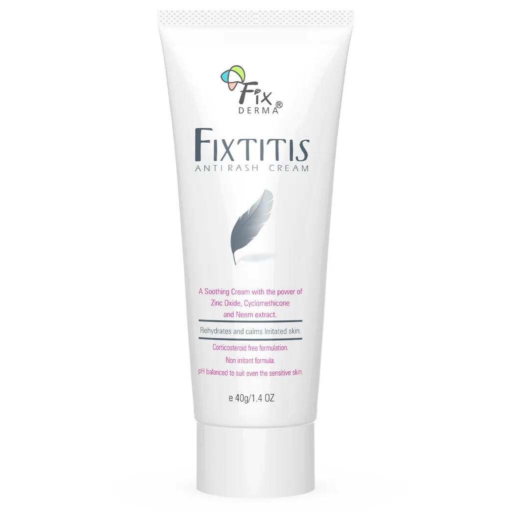 15% Zinc oxide | Fixtitis Anti Rash Cream for Rashes, Diaper Rash, Heat Rash