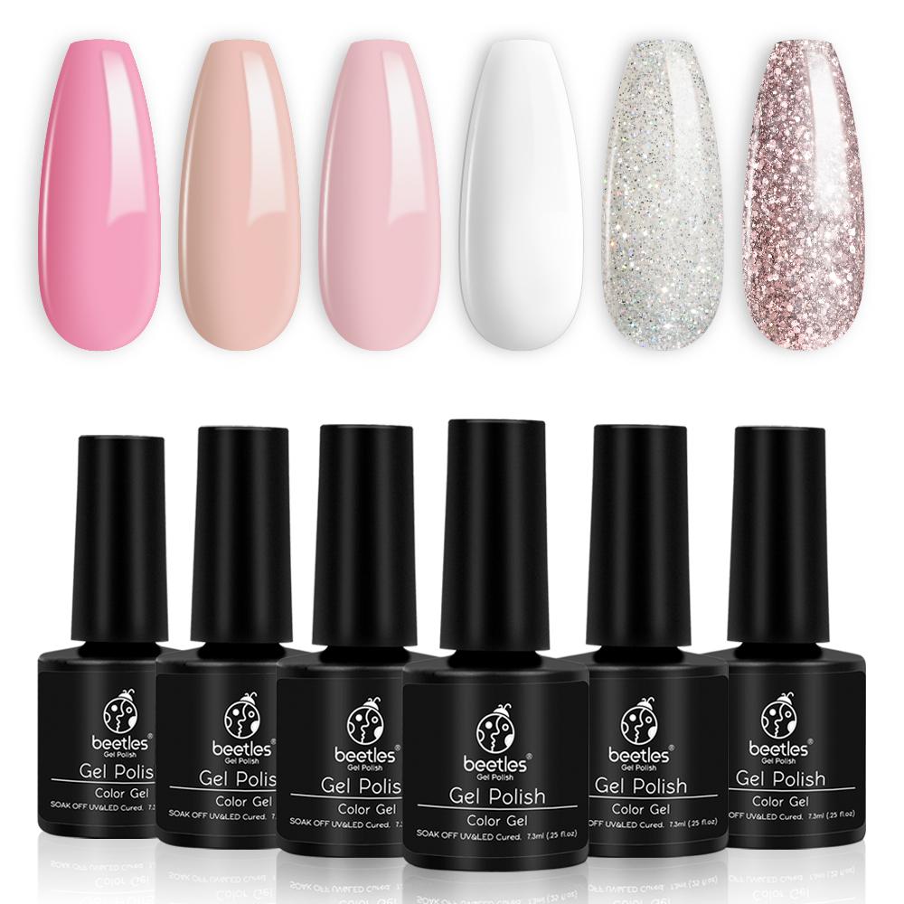 Rose et Blanc | Gel Polish 6 Colors Set