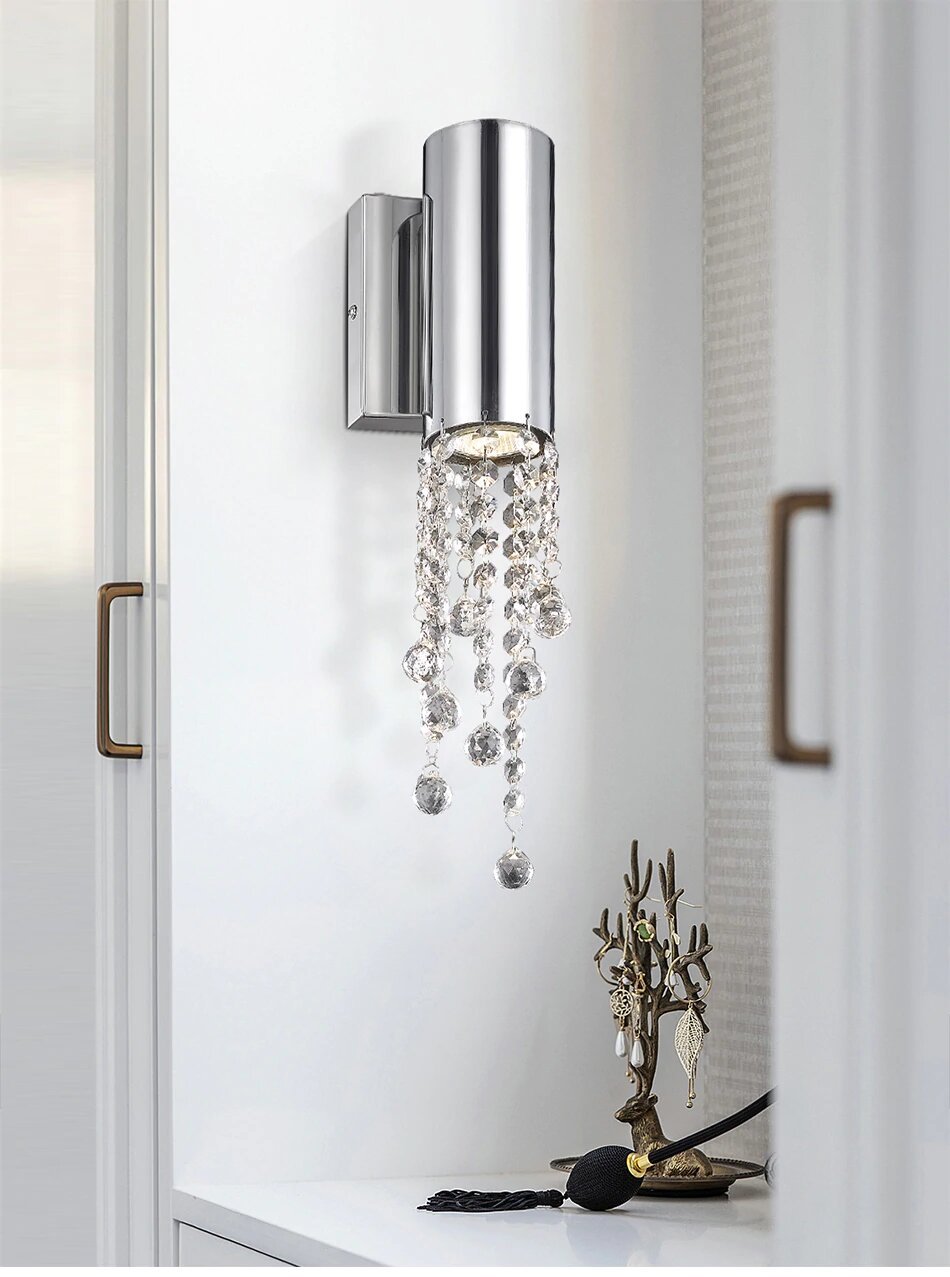 MIRODEMI® 5" Modern chrome wall sconce
