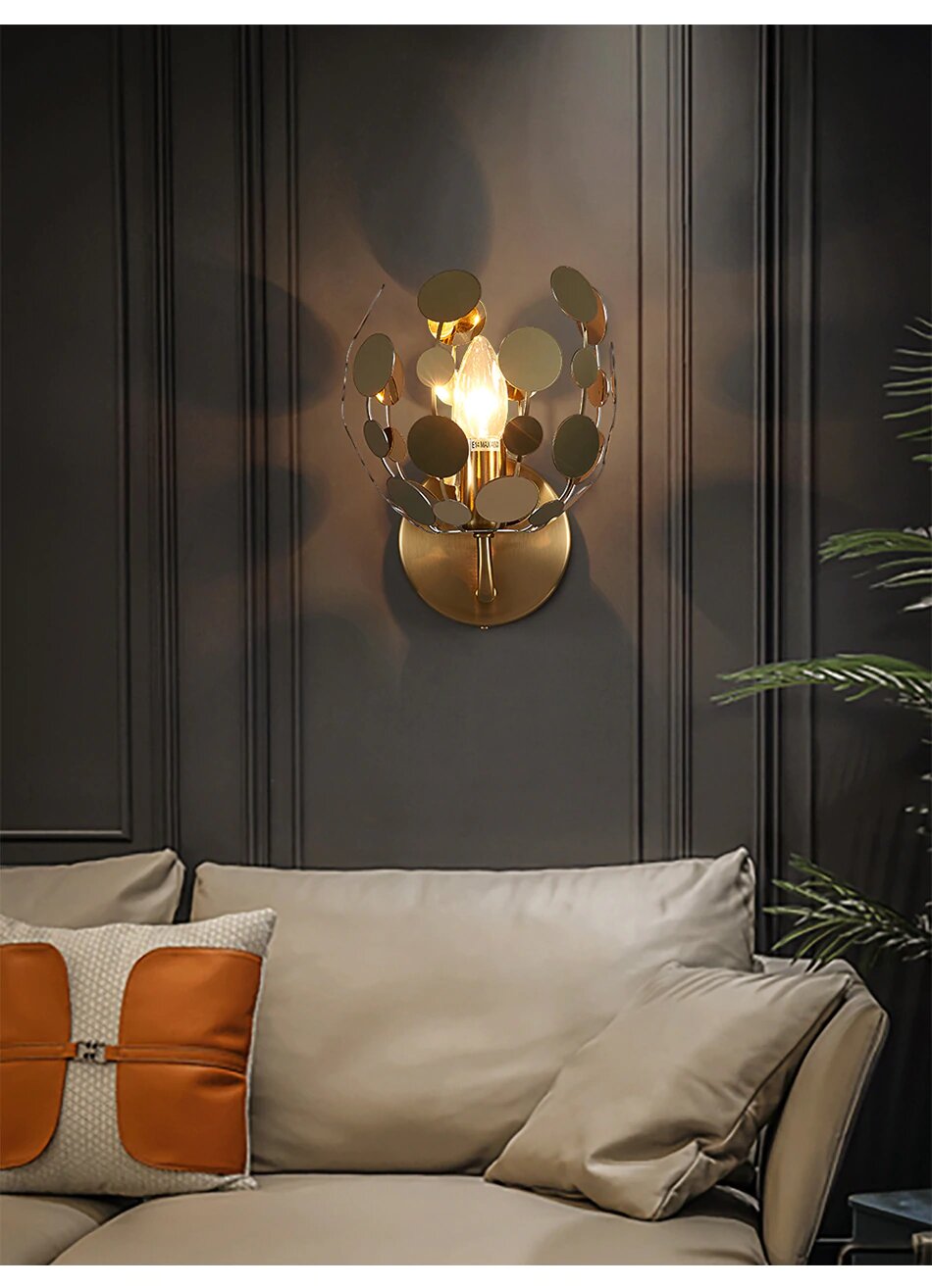 MIRODEMI® New modern LED gold wall sconce