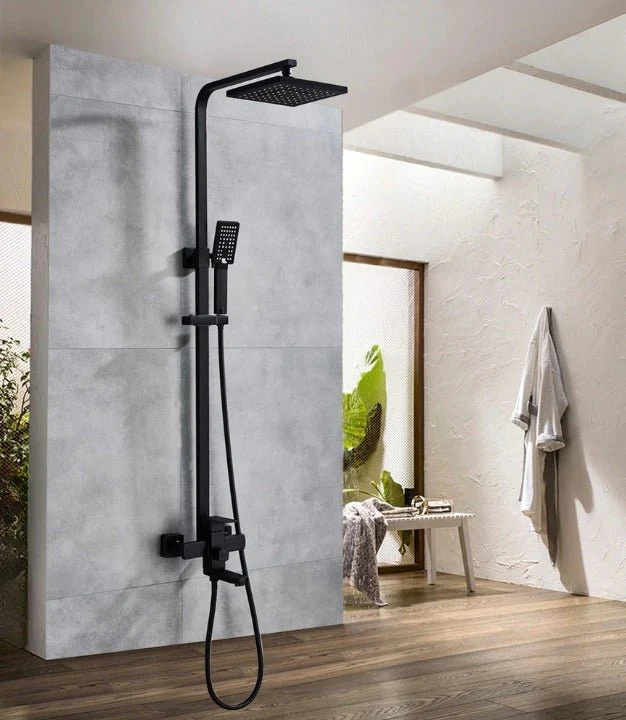 MIRODEMI® Black Shower Cabin Faucet Set Bathroom Rainfall
