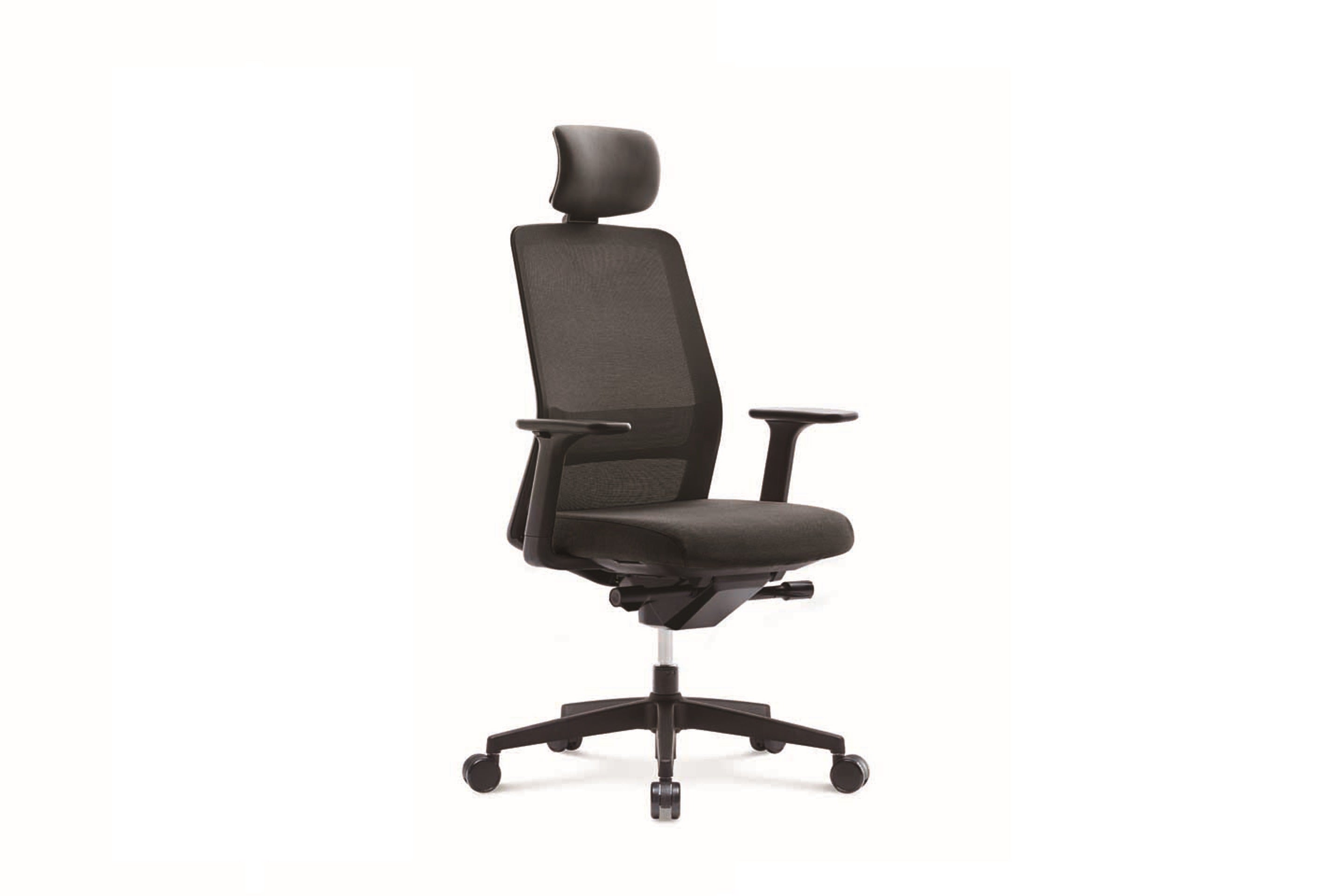 FURSYS SIDIZ T40 Black Frame Home Office Desk Chair with Headrest