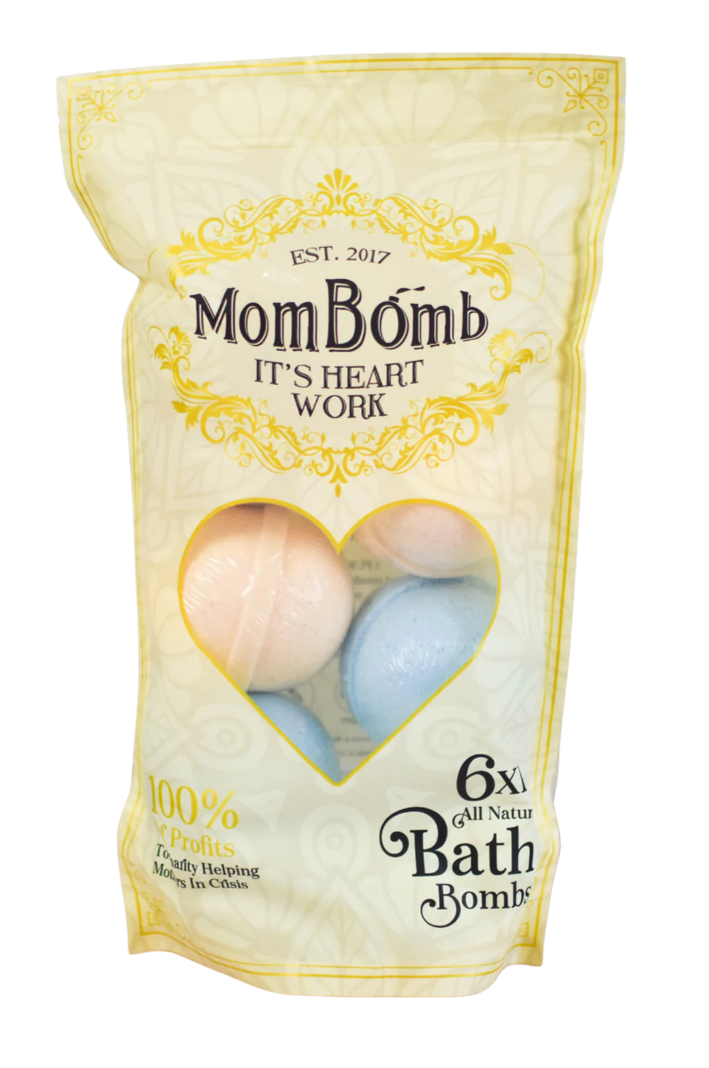 BAG OF SIX ALL NATURAL BATH BOMBS