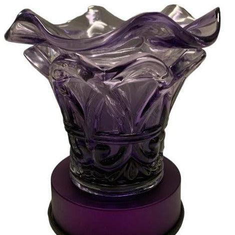 Electric Purple Glass Fragrance Touch Oil Warmer