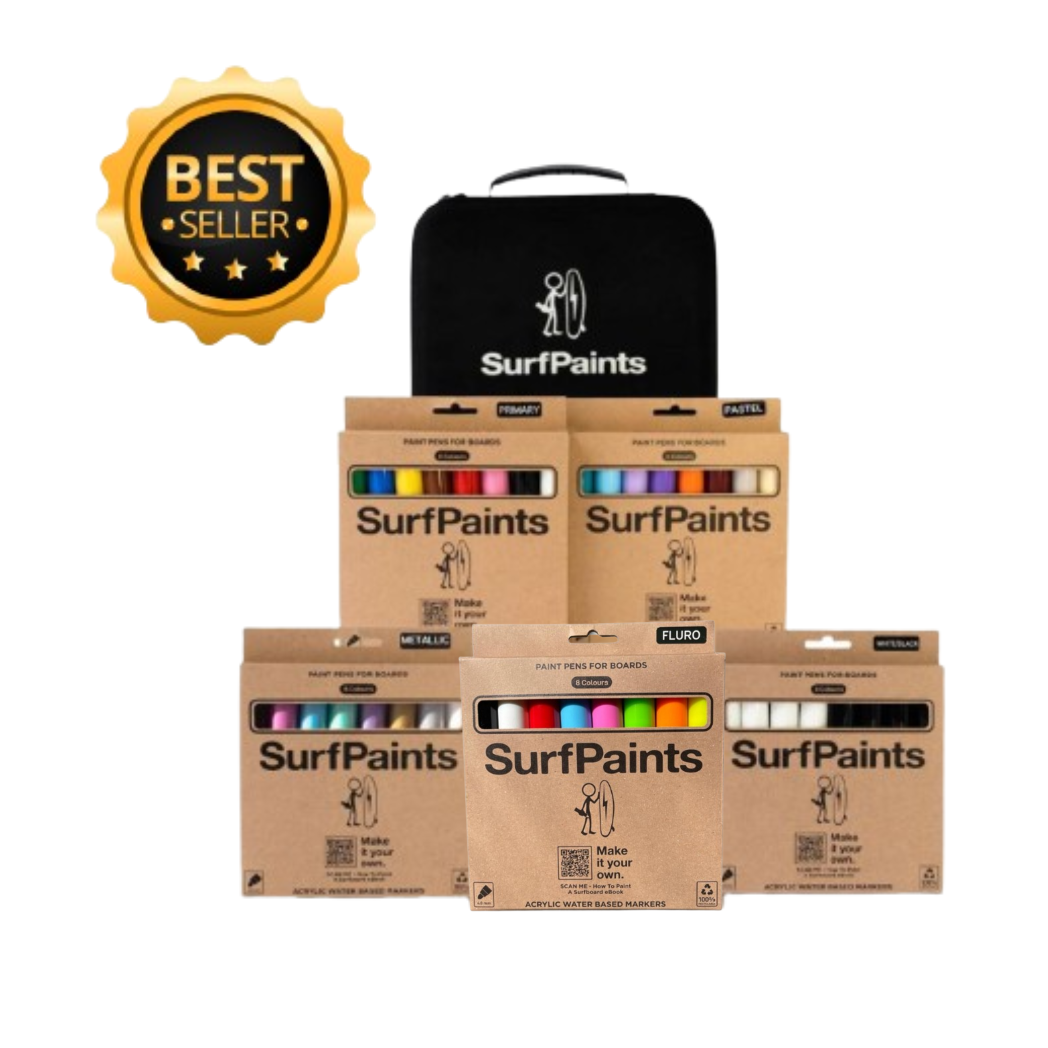 All-in-One DIY Surface Prep & Paint Starter Kit - All Acrylic Sets Included (Our Best Package Deal)