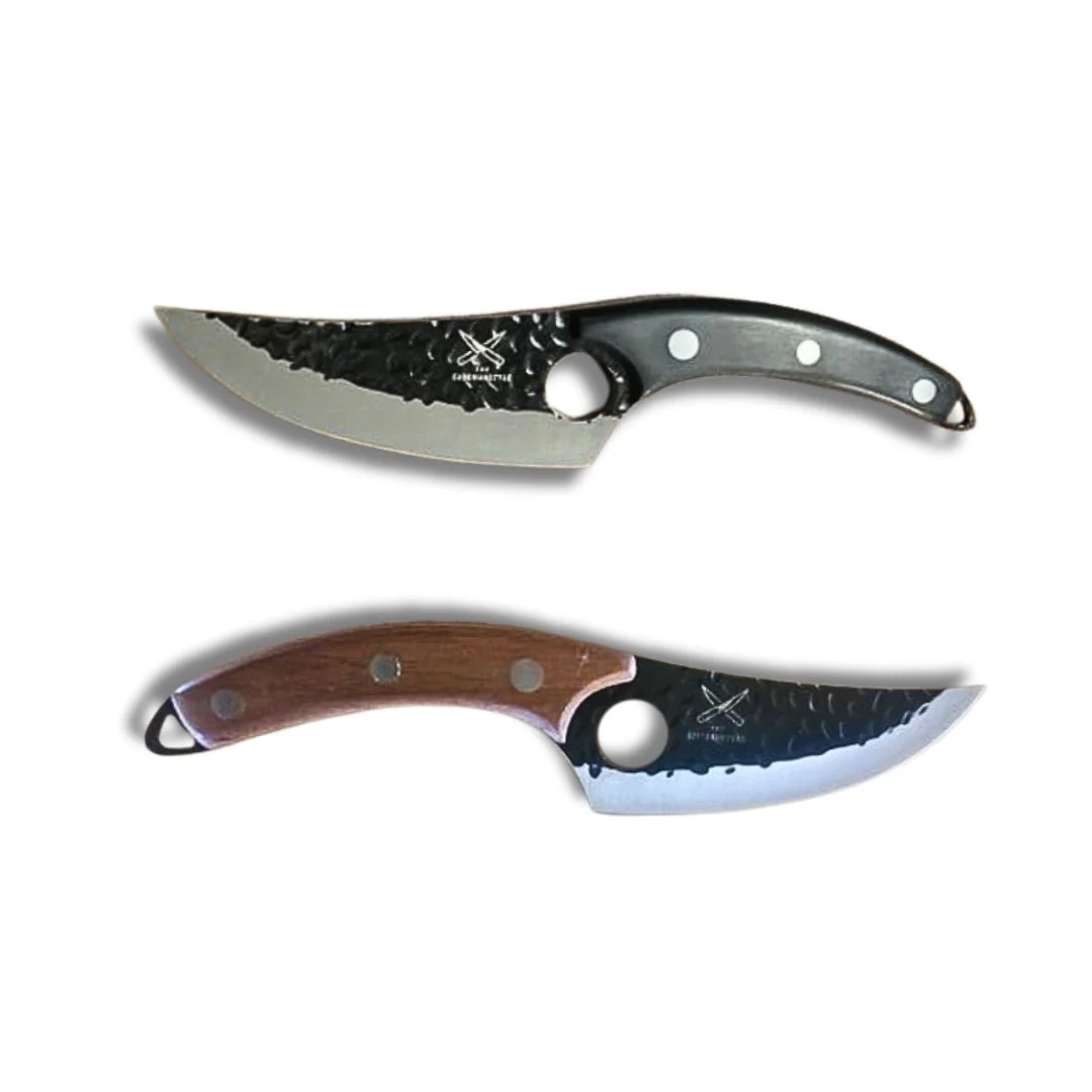 2X Pack Caveman Ultimo 1.0 knife (Black+Wood)