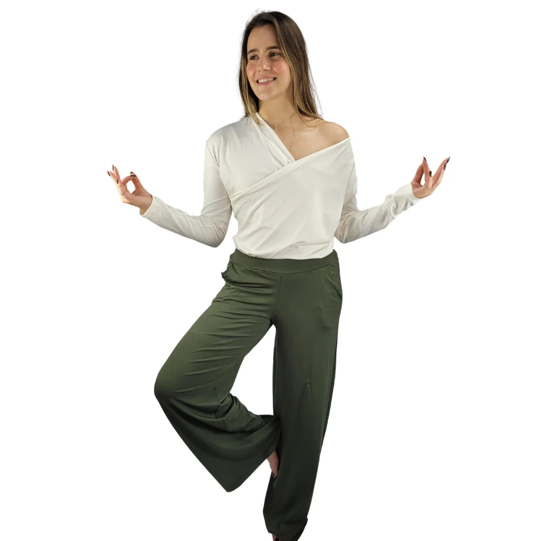 Calça Wide Leg Pijama Homewear Versátil (Monte seu Preguistê) - Lançamento