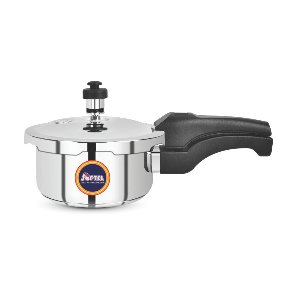 Softel Stainless Steel Little Prince 1 Litre Pressure Cooker | Gas & Induction Compatible | Silver