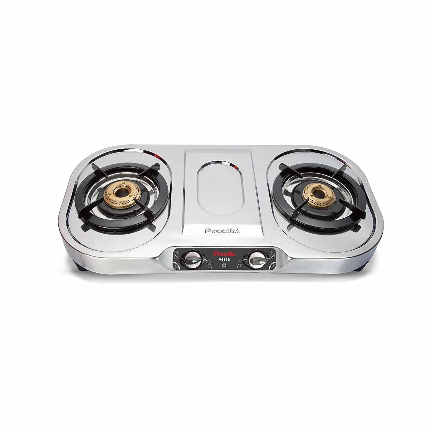 Preethi Vesta Stainless Steel 2-Burner Gas Stove,