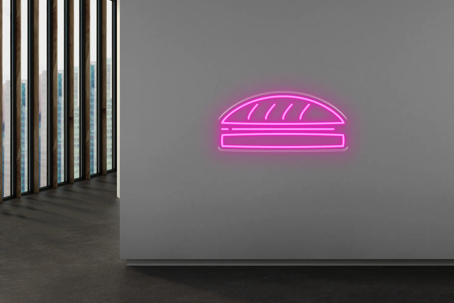 PowerLED Neon Sign (Indoor) - burger ramen bowl