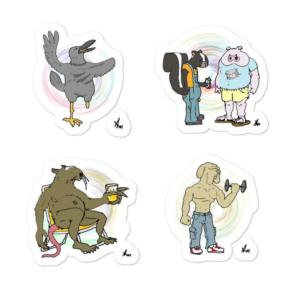 Animal Character Stickers