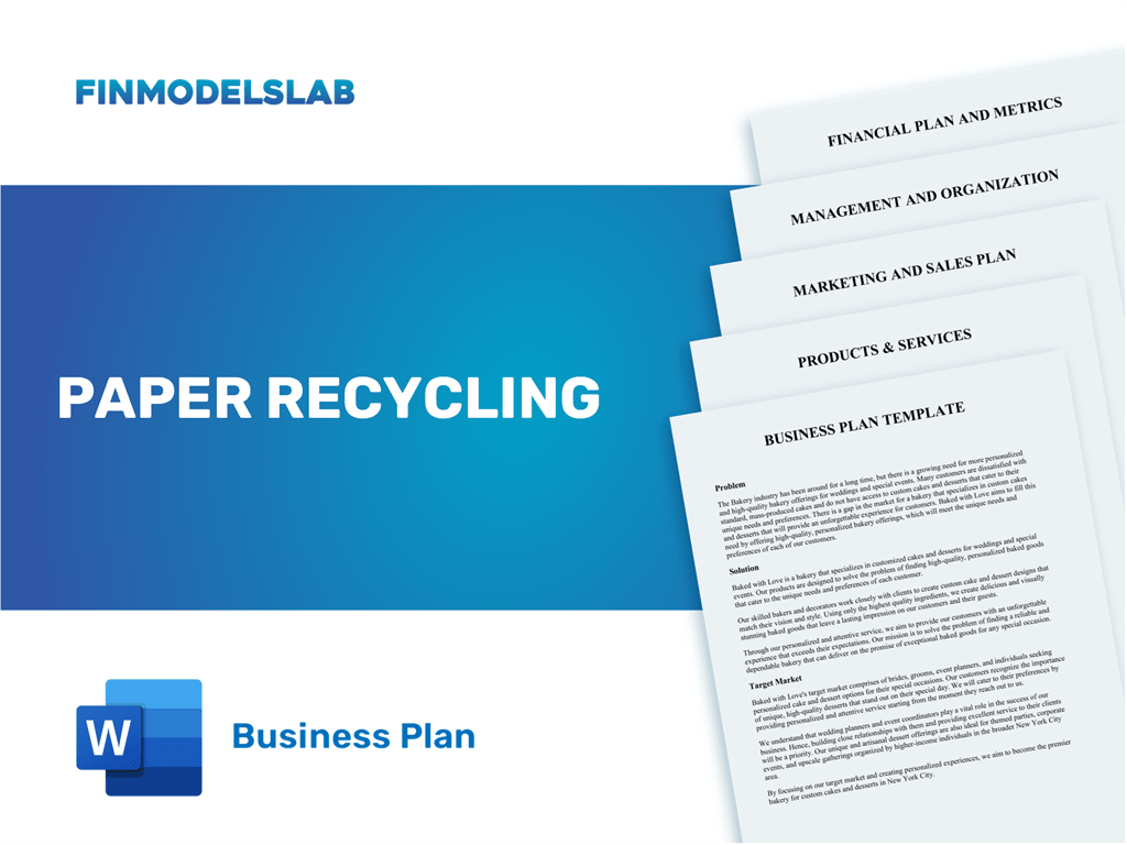 Paper Recycling Business Plan