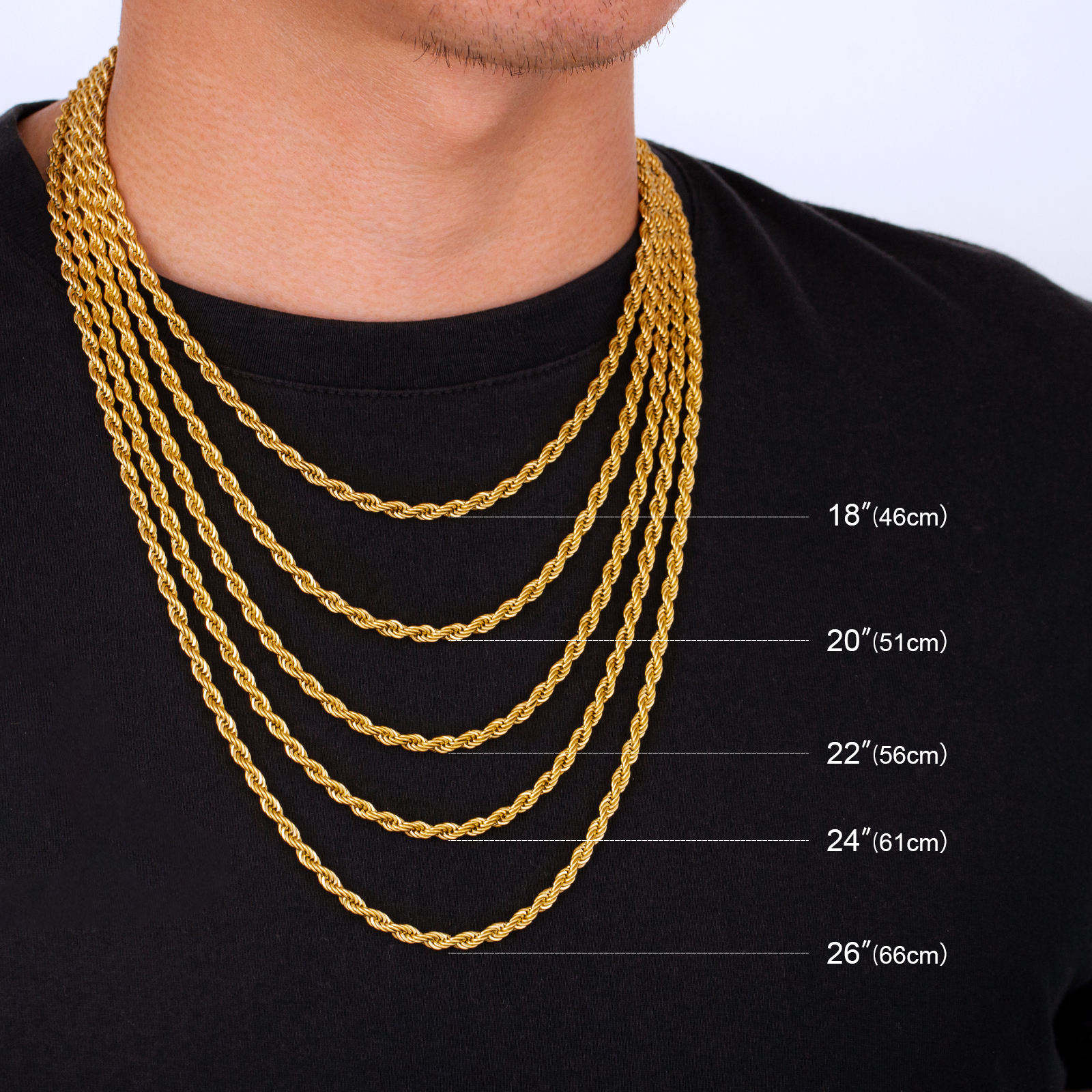 18K Gold Filled 6mm Rope Chain