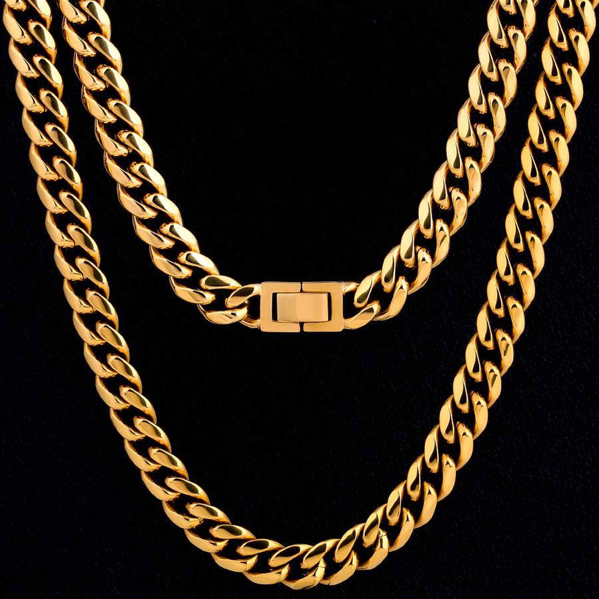 18k Gold Filled 10mm Miami Cuban Link Chain