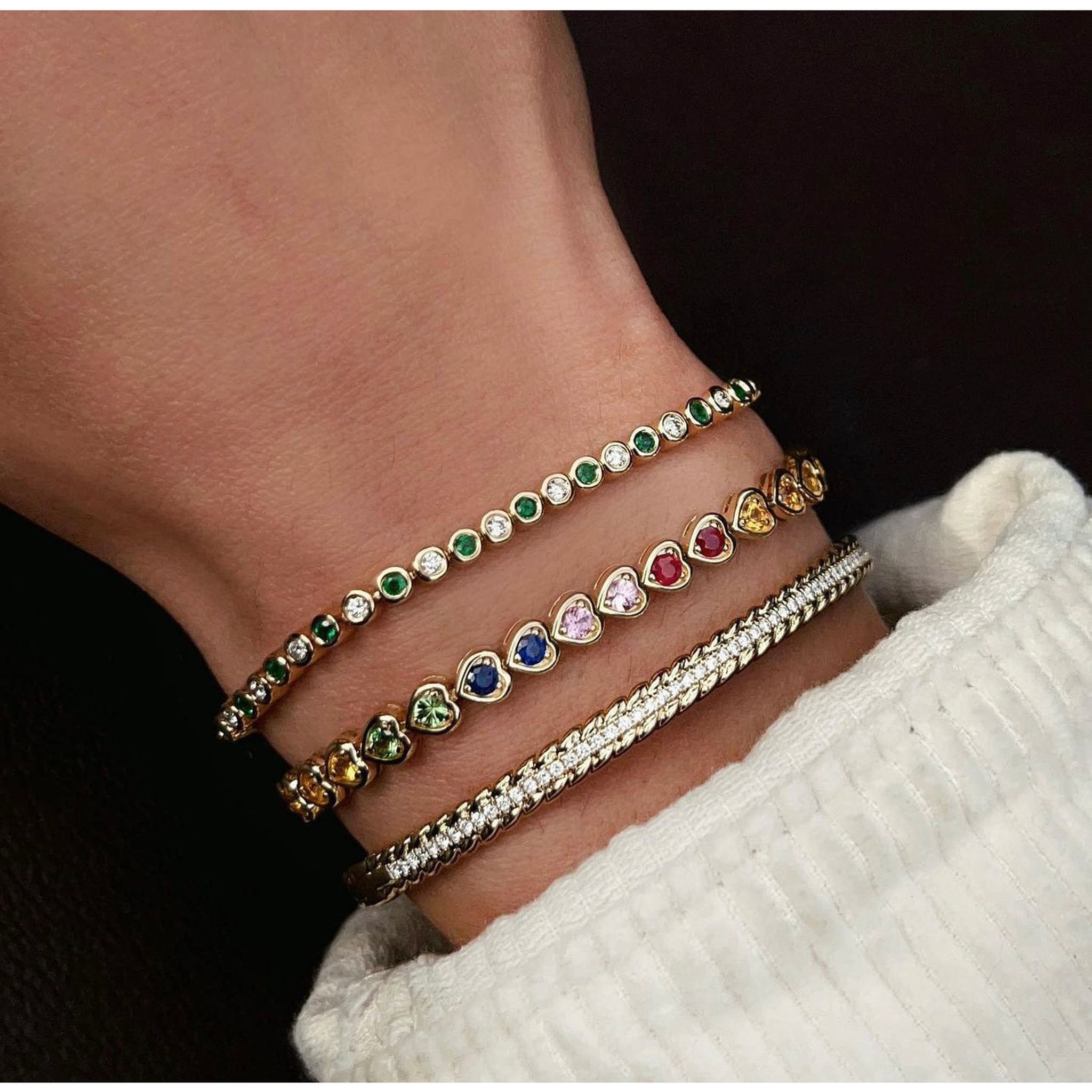 I Heart You Tennis Bracelet (Multicolored)