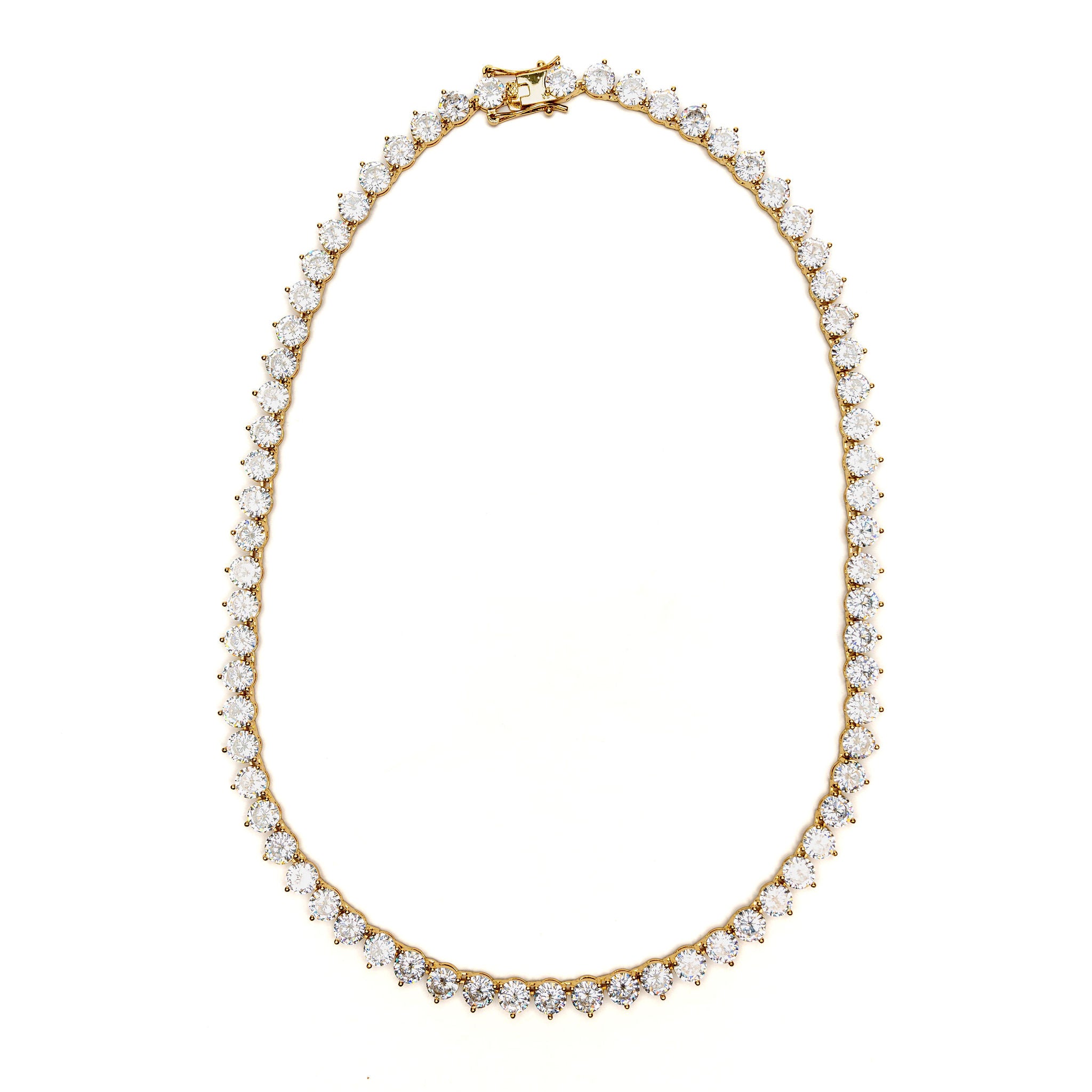 3 Prong Tennis Necklace (6mm)