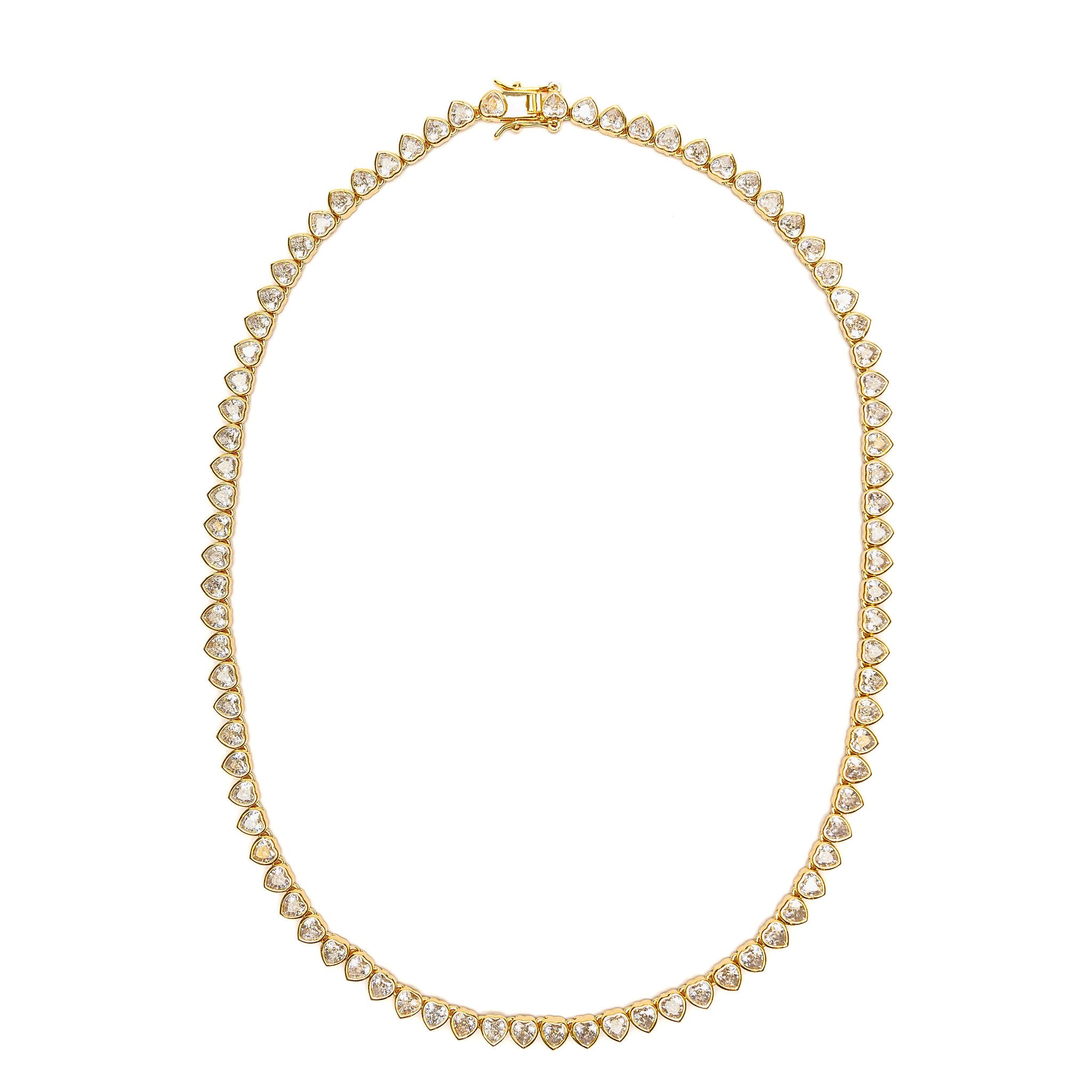 I Heart You Tennis Necklace (Gold)