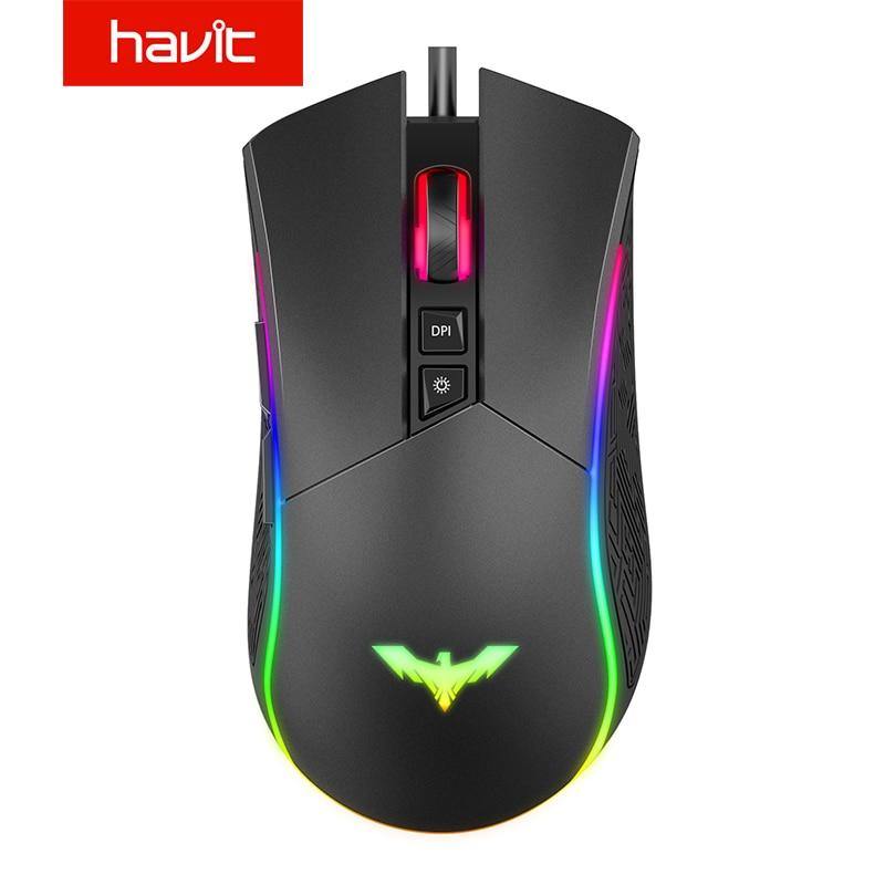 Mouse RGB - Havit - 4800 DPI *7 botões*