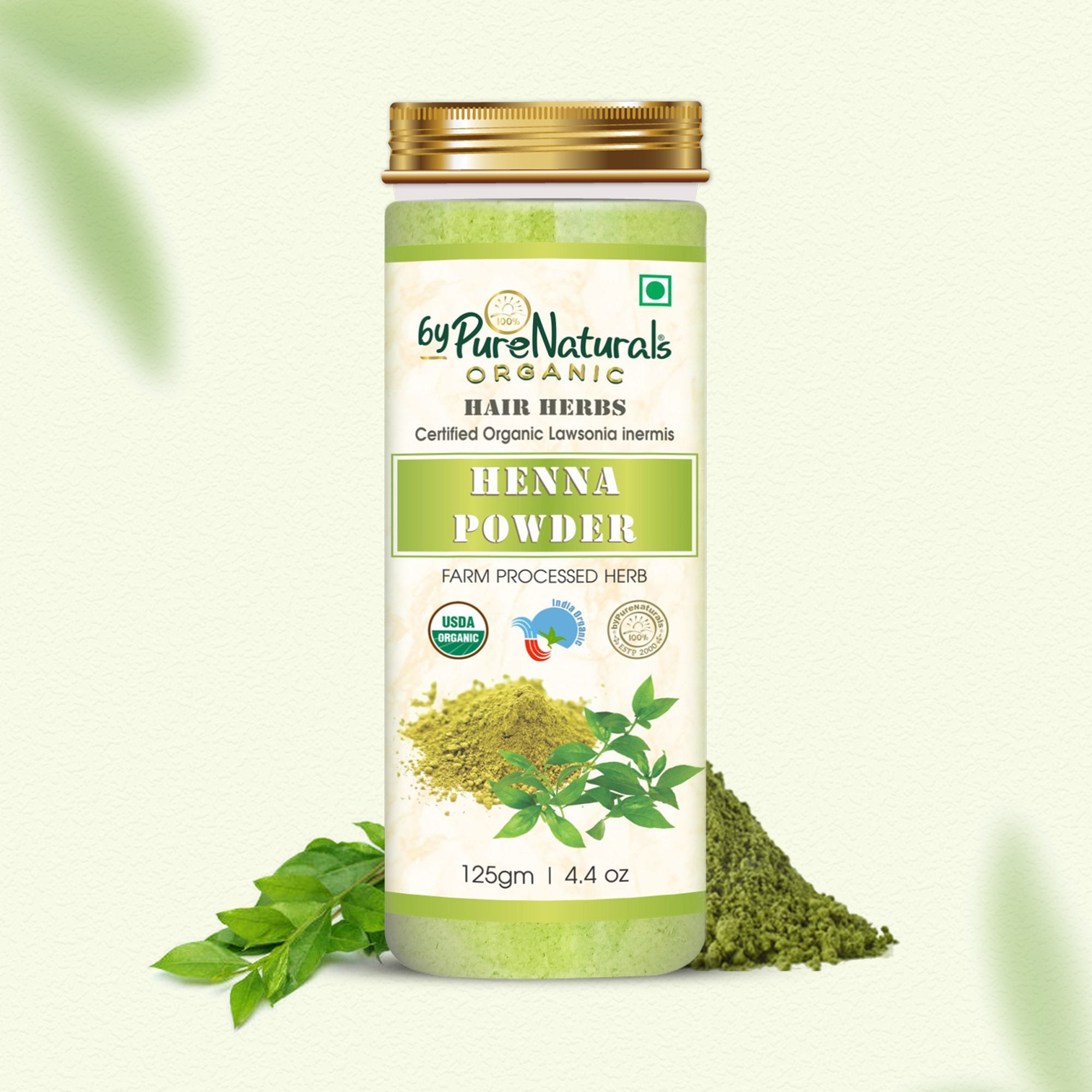 Organic Henna Herb Powder byPureNaturals