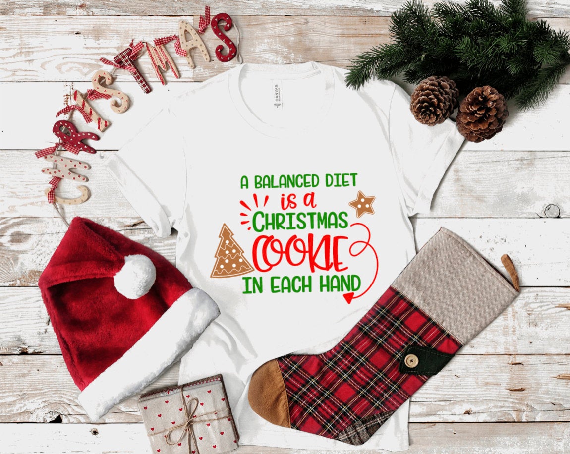Balanced Christmas Cookie Diet Tee