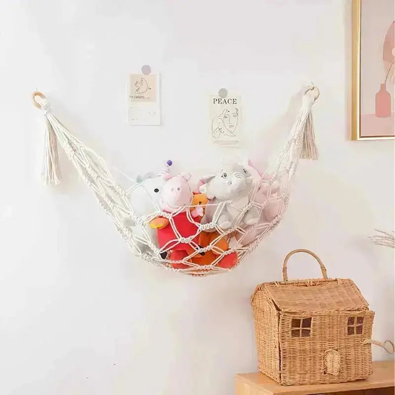 Hamac à Peluches en Macramé