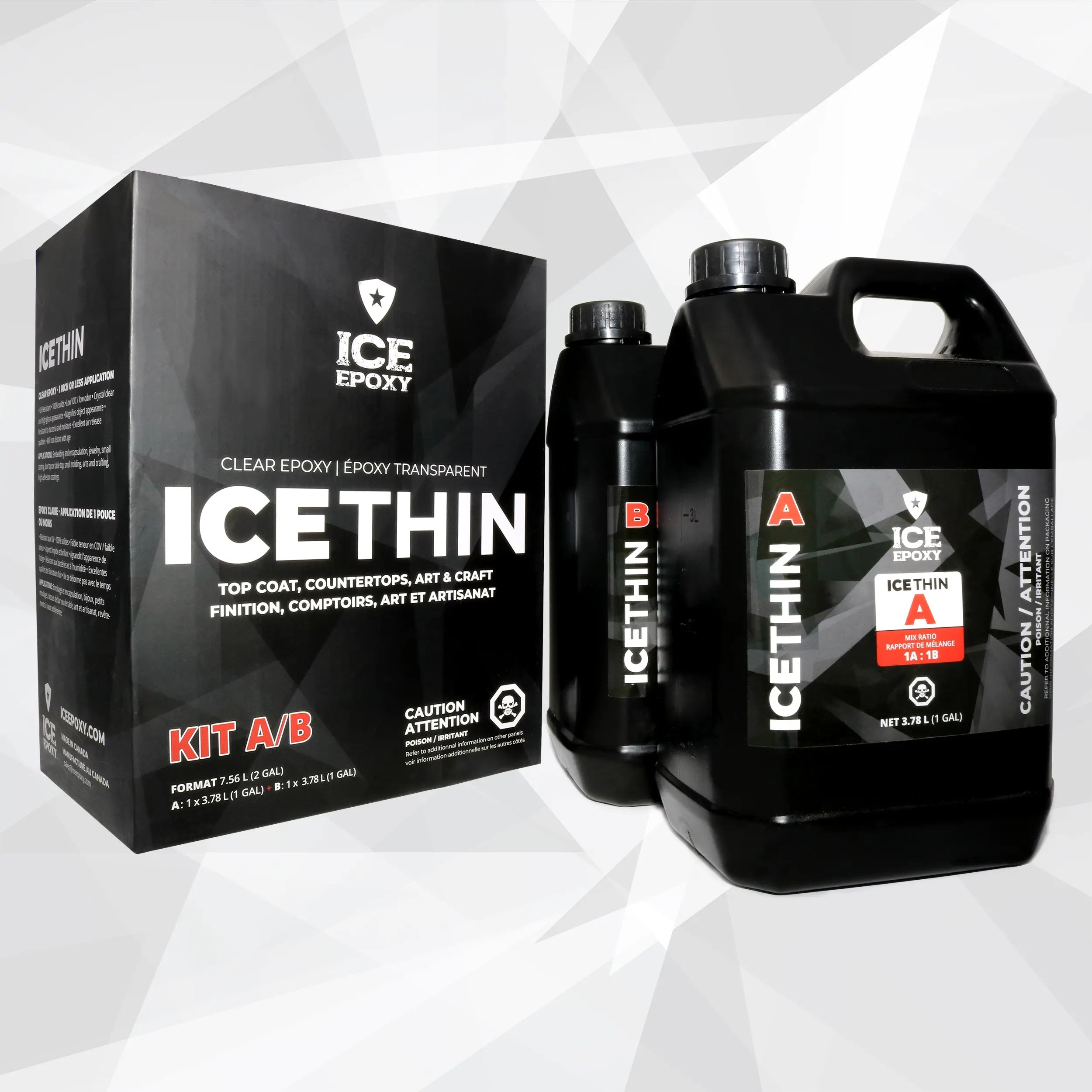 ICE-THIN 2 gallons Crystal Clear Resin