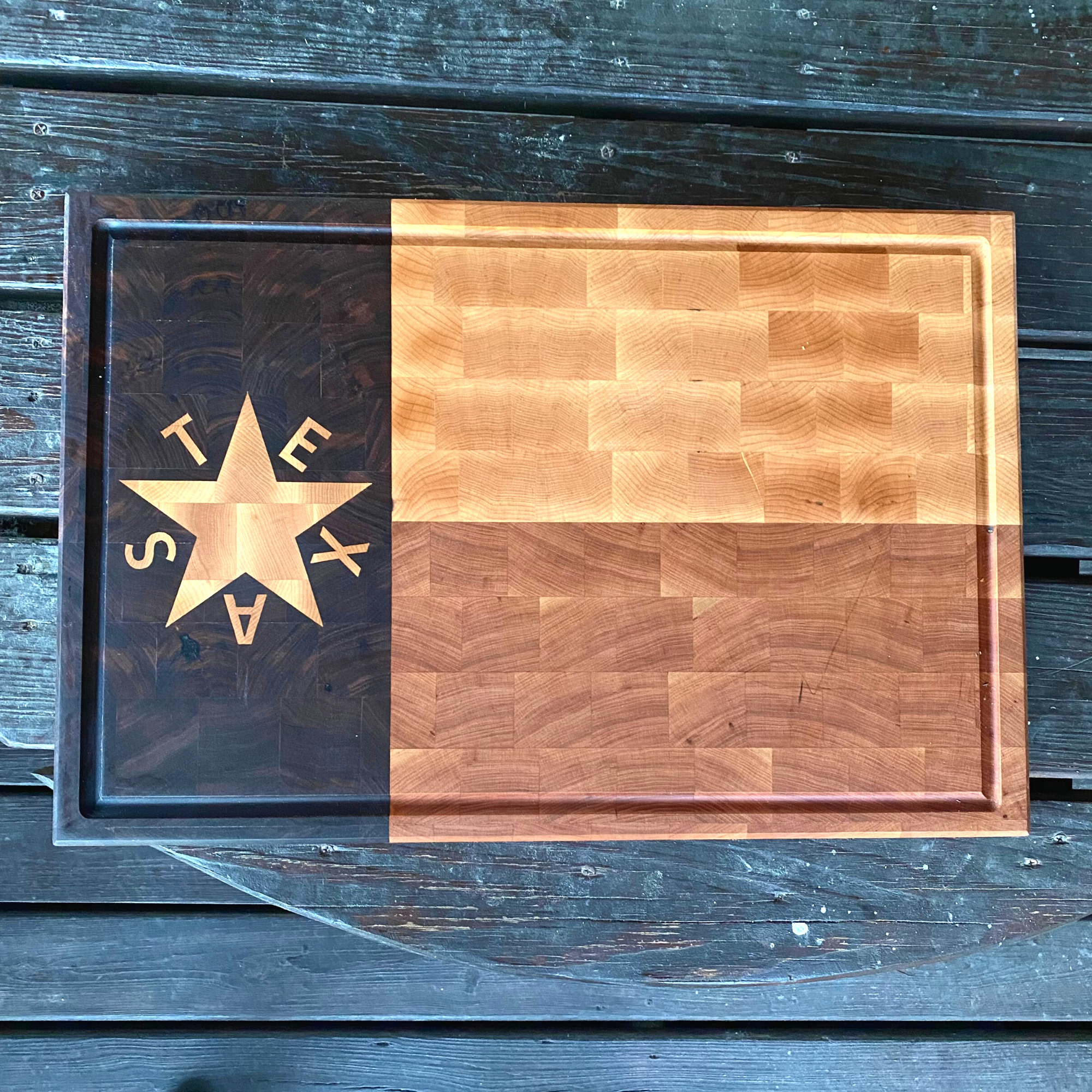 The Original Texas Flag Block with a De Zavala Star