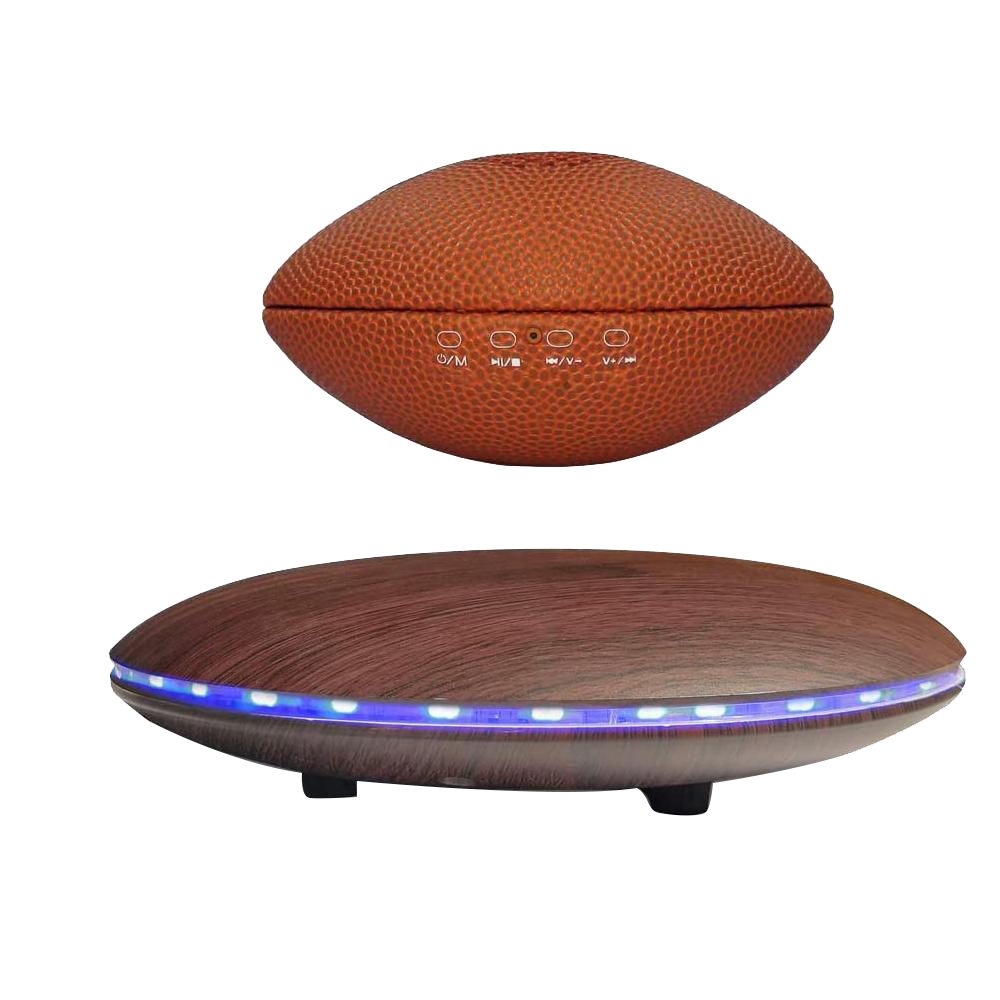 LANGTU Magnetic Levitating LED Football Style Floating Speaker