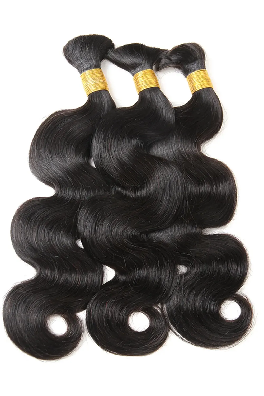 Body Wave Bulk Human Hair For Braiding Natural Black BU08