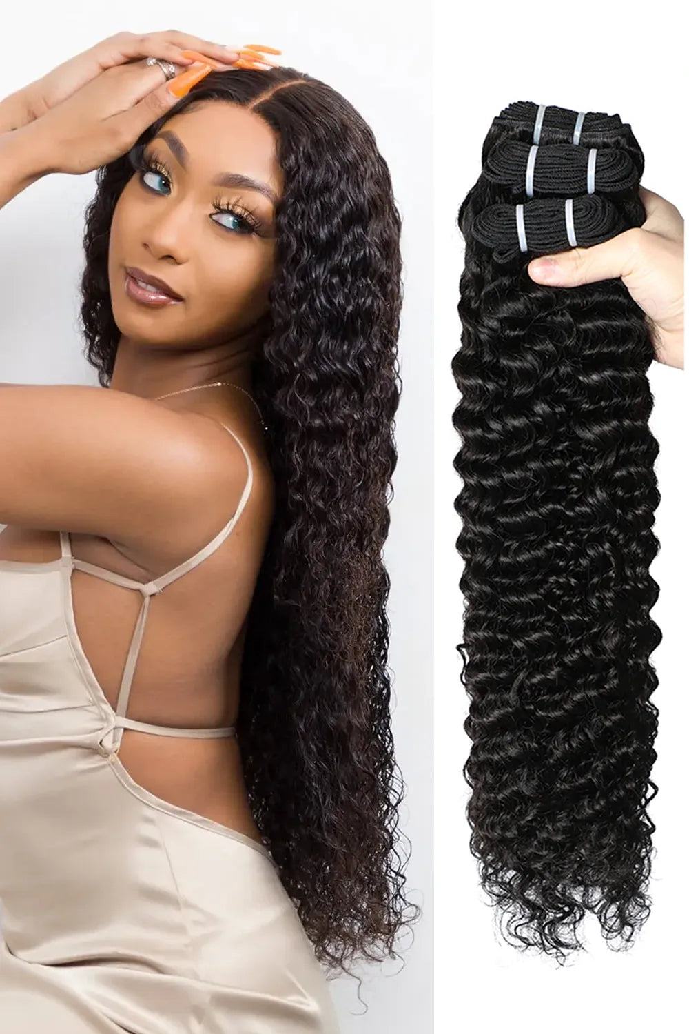 Cambodia Virgin Hair Bundles Sew in Extensions Deep Wave