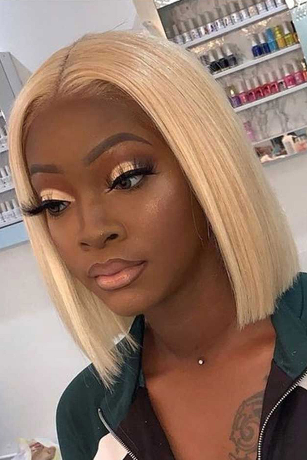 Blunt Cut 613 Blonde Bob 13x4 Full Lace Frontal Short Wigs